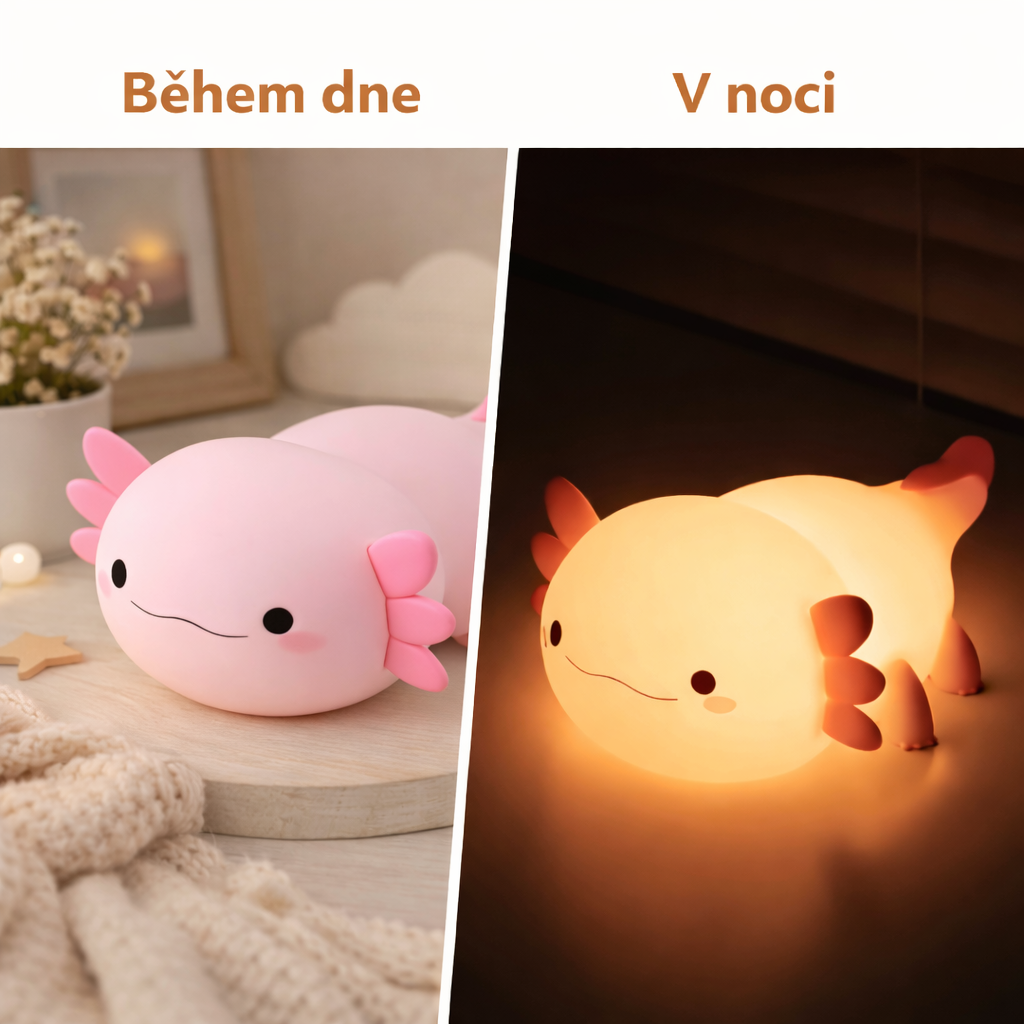 Roztomilý Svítící axolotl